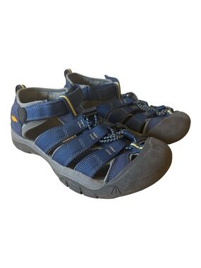 Keen Newport H2 Hiking Sandals Kid's Size 4 Blue Waterproof Bungee Cinch 1009962